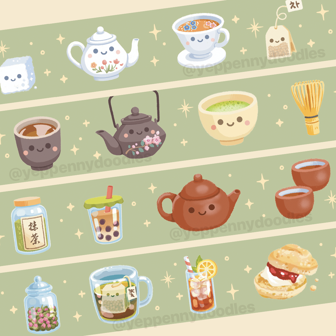 Teas & Tales - Washi Tape (15mm)