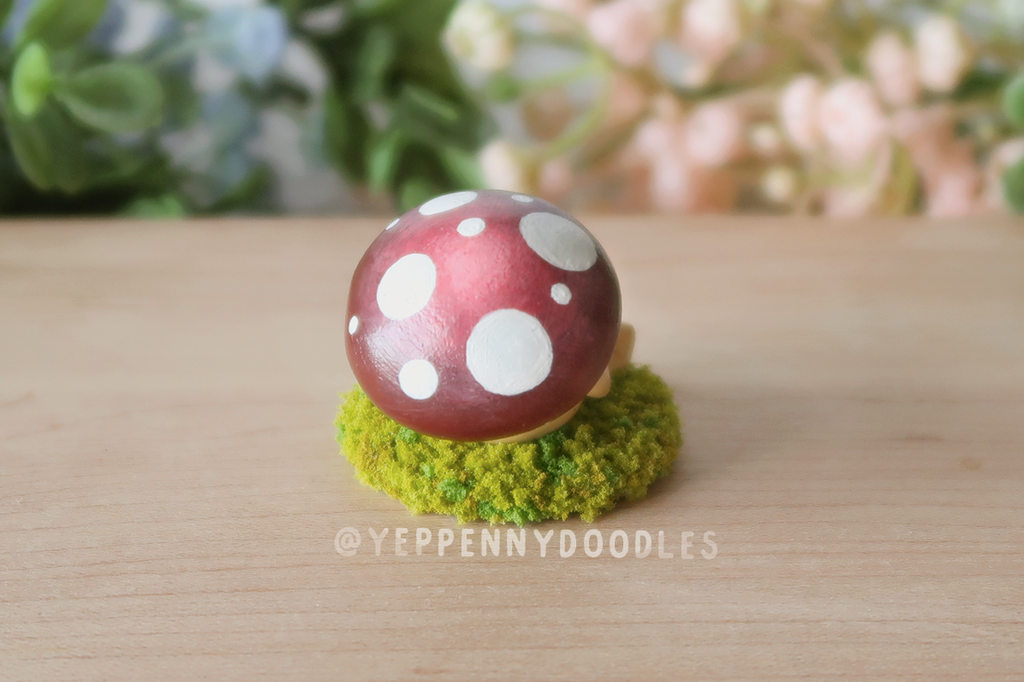 Coffee Mushroom - Miniature Clay Desk Buddy