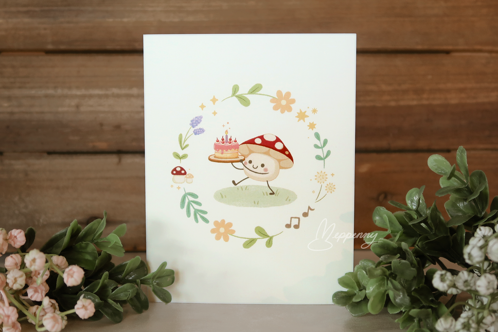 Birthday Mushroom - Greeting Card