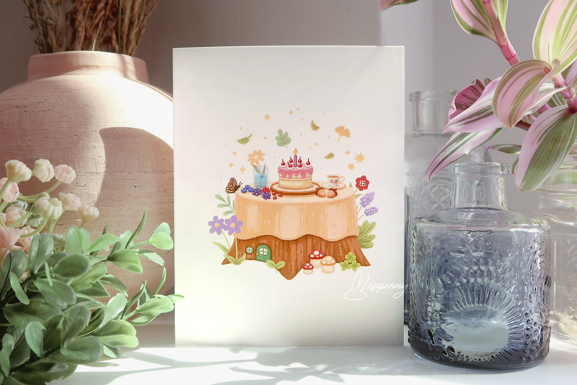 Forest Birthday Table - Greeting Card