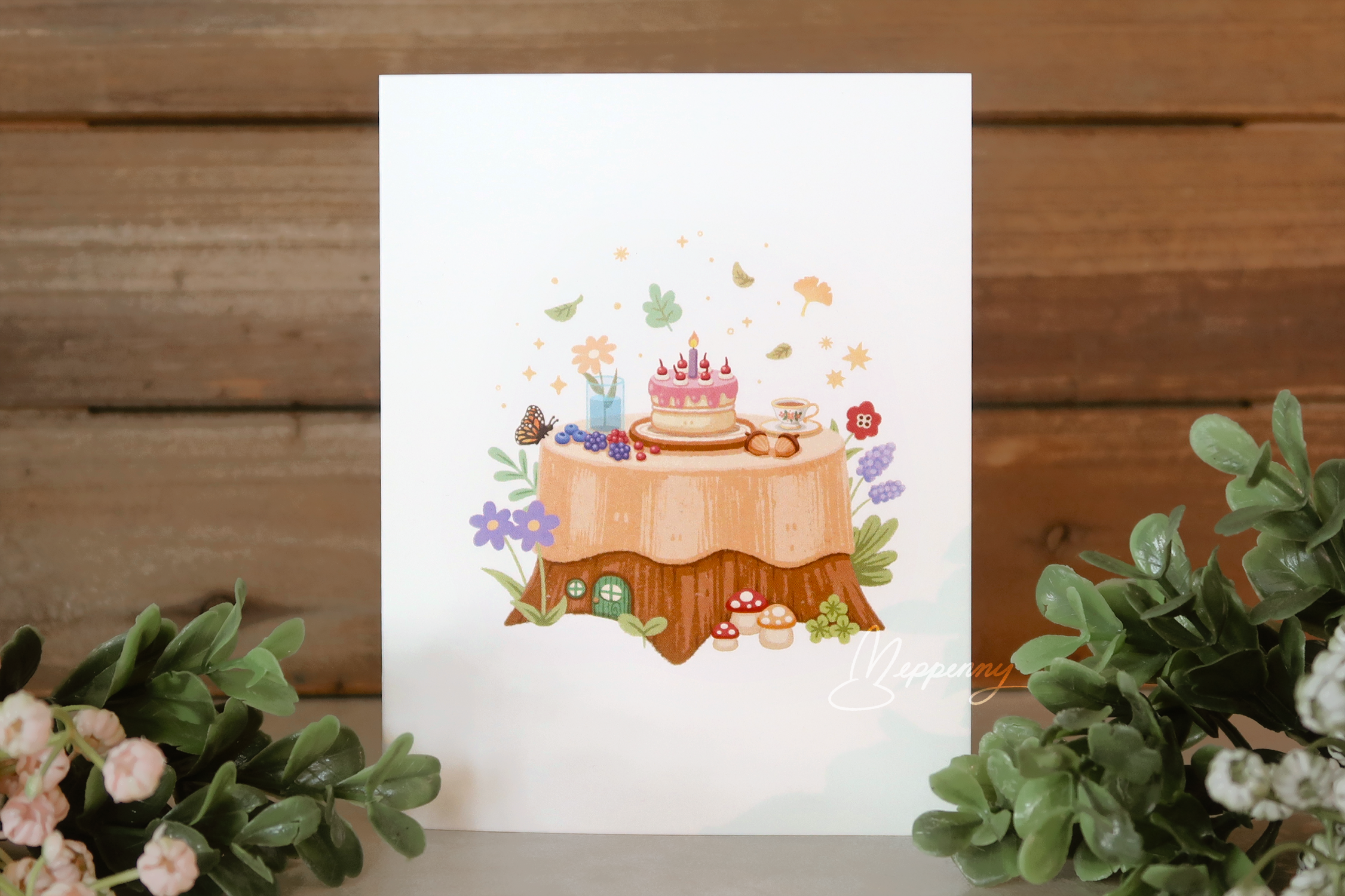 Forest Birthday Table - Greeting Card