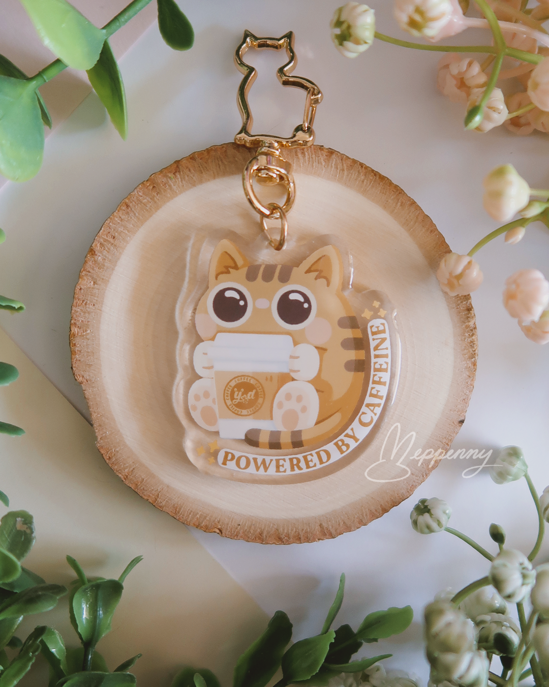 Powered by Caffeine - Keychain
