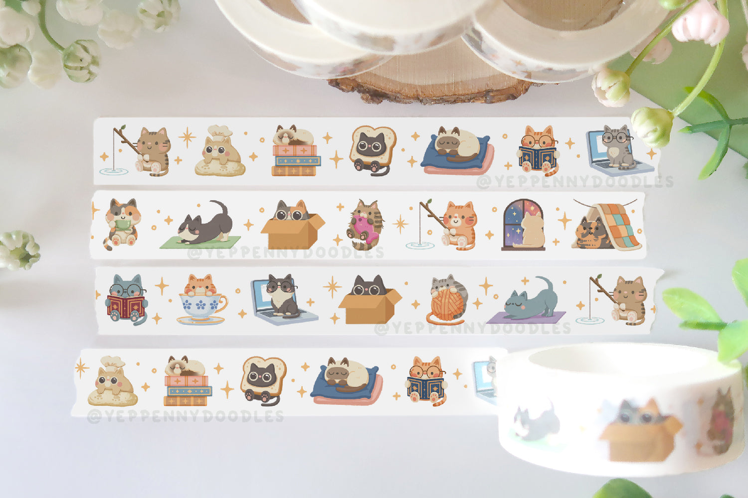 Cats Doing Cat Things - Washi Tape (20mm)