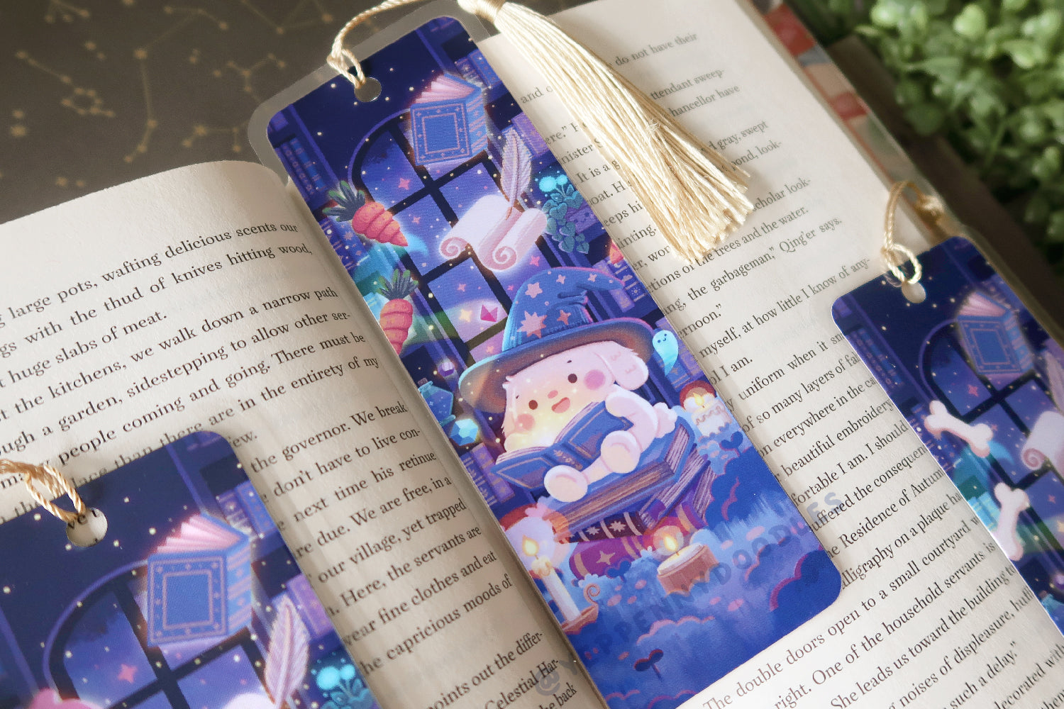 Cozy Witch Library (Cat, Bunny, Dog versions) - Bookmark