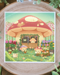 Mushroom Flower Shop - Art Print