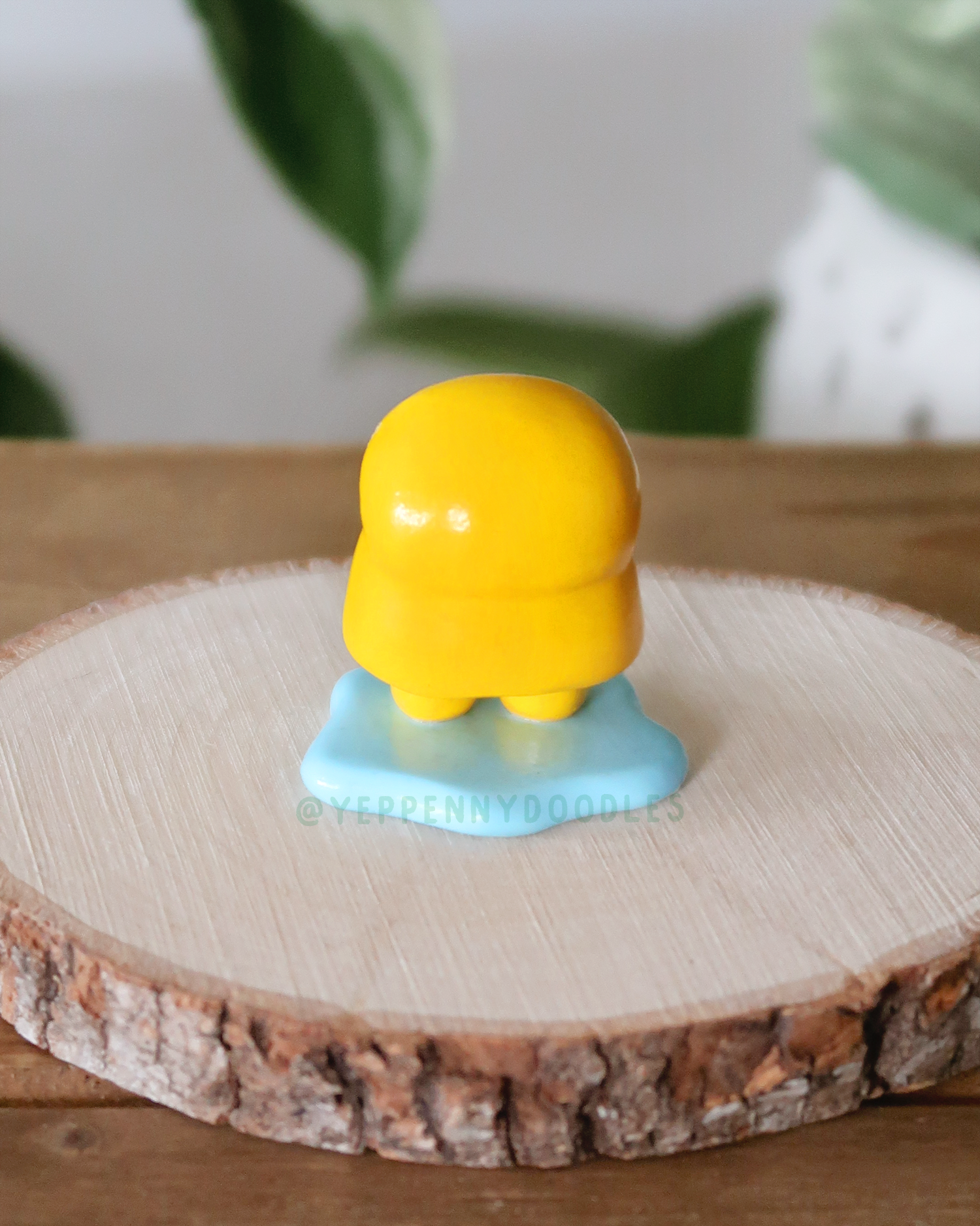 Raincoat Duckie - Miniature Clay Desk Buddy