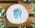 Sparkly Jellyfish - Sticker (Holographic Sparkle)