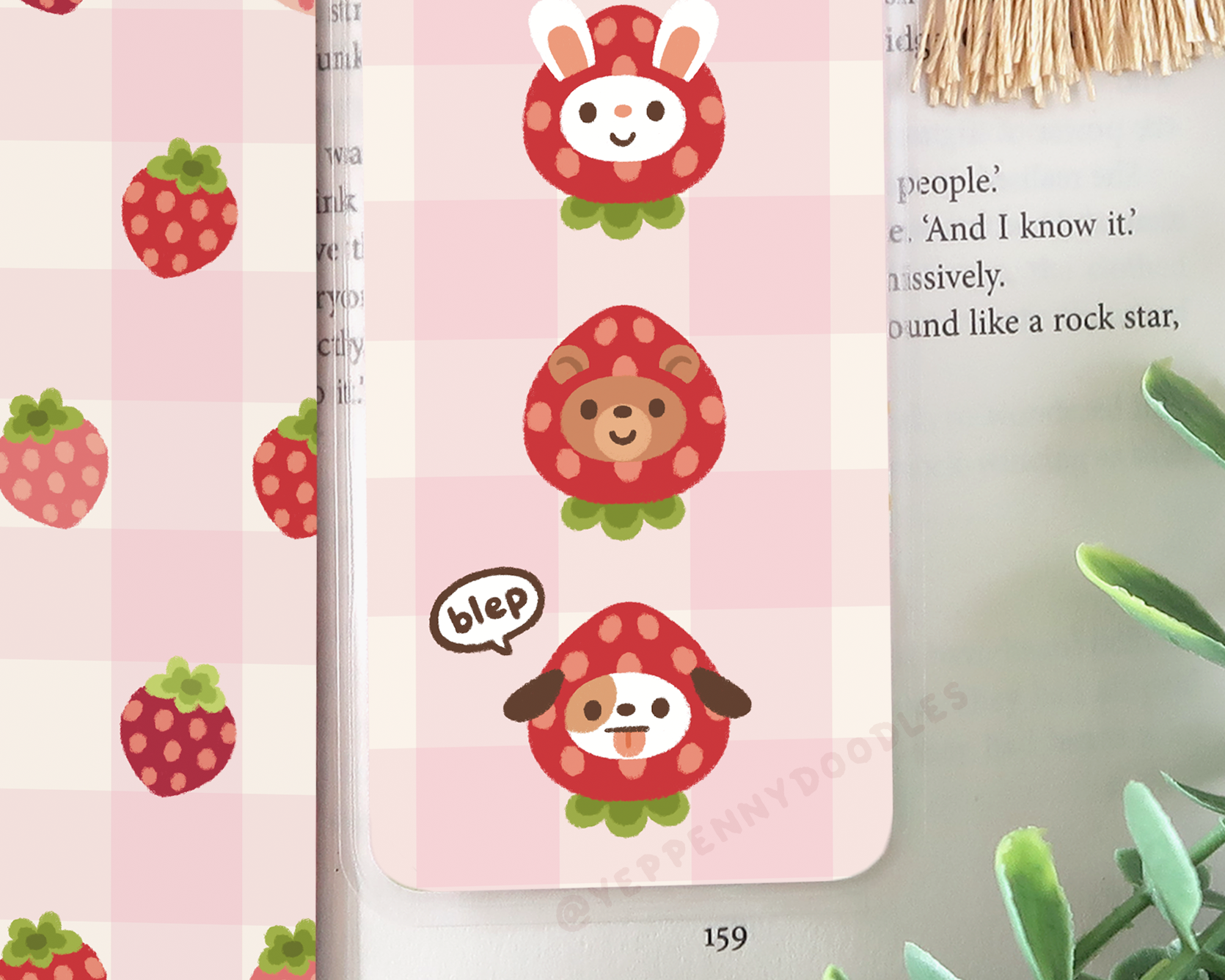 Strawberry Buddies - Bookmark