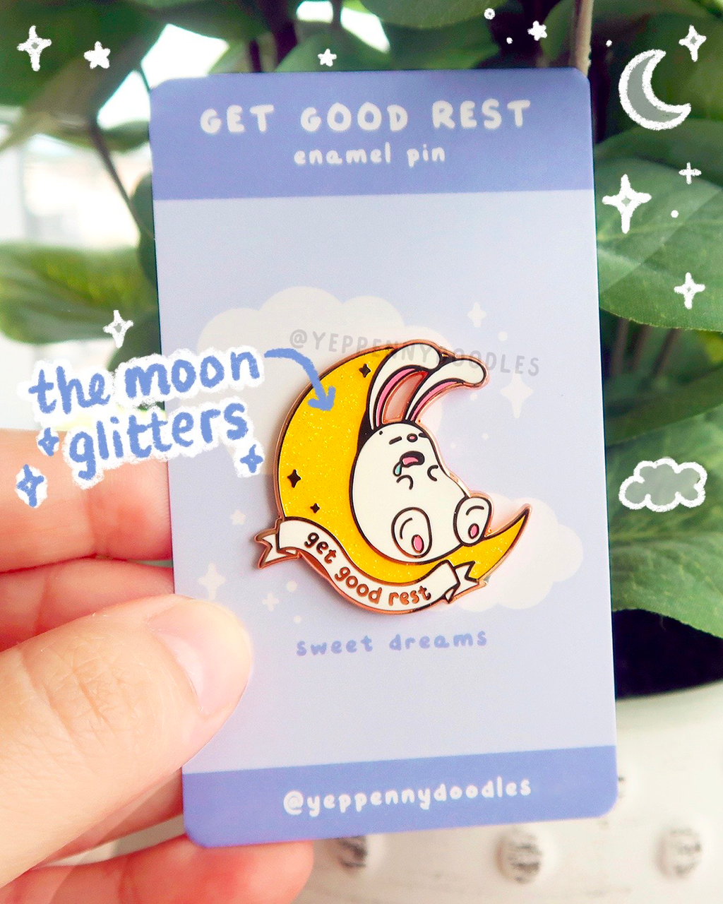 Get Good Rest - Enamel Pin (Sparkle)