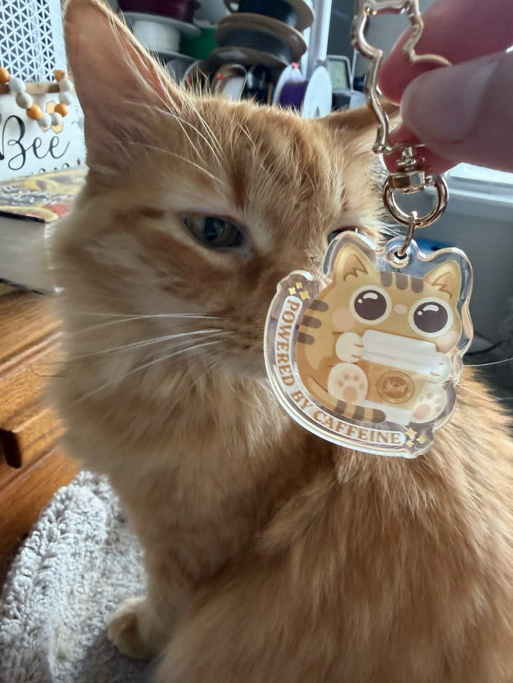 Powered by Caffeine - Keychain