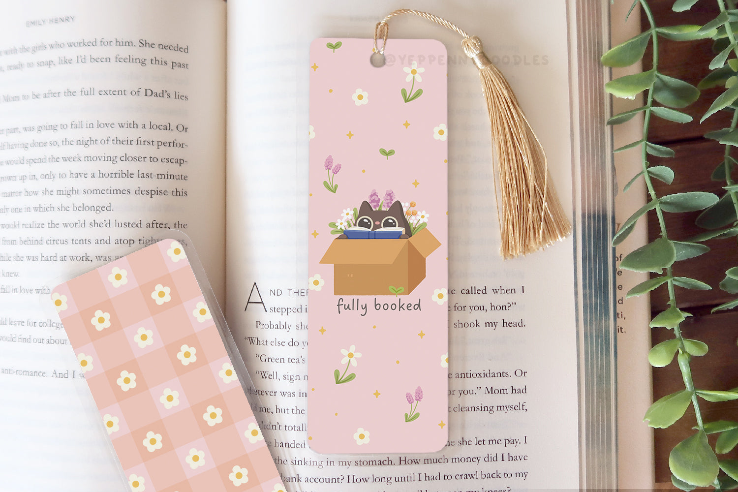 Fully "Booked" Reading Cat - Bookmark