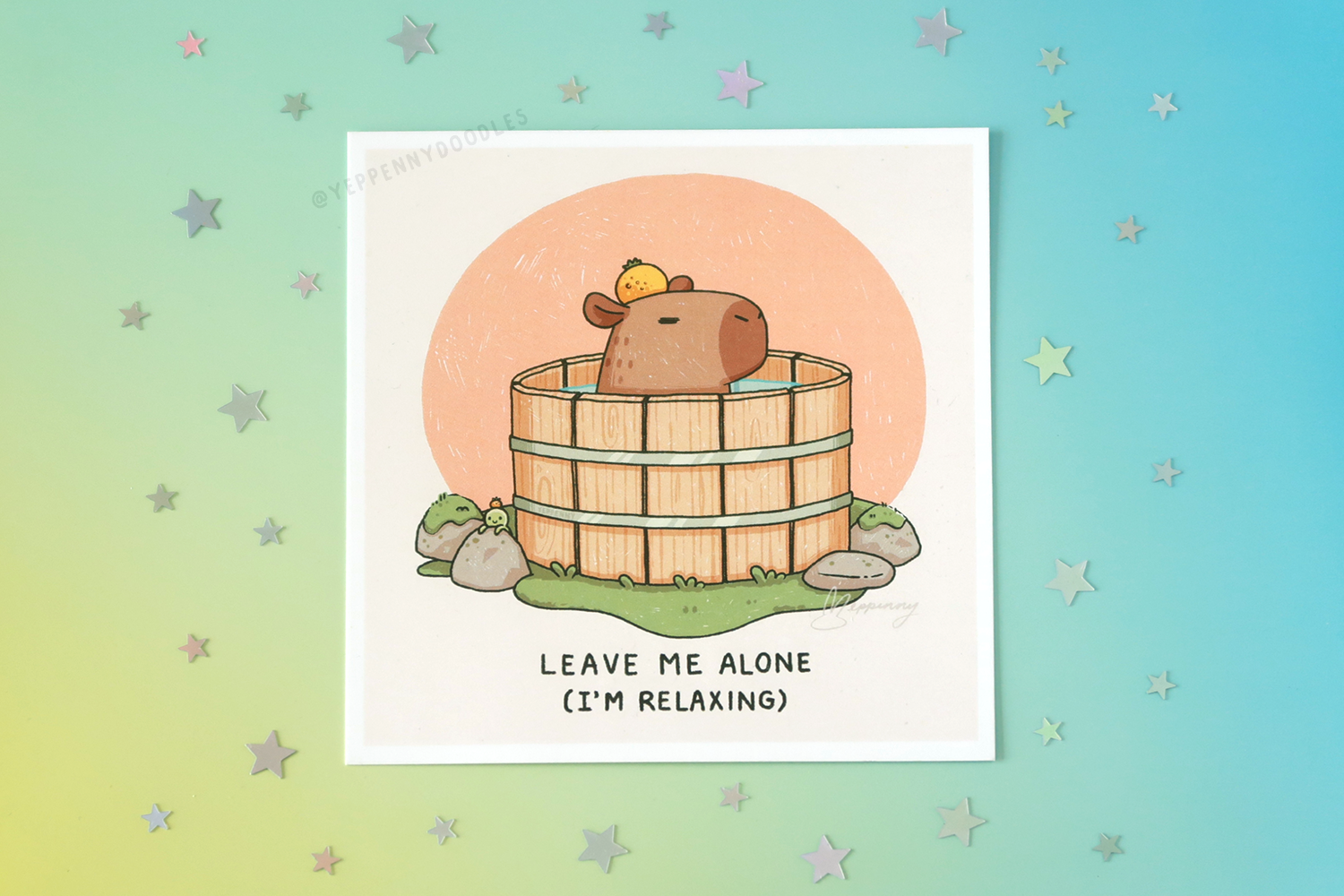Capybara: Leave Me Alone (I'm Relaxing) - Art Print