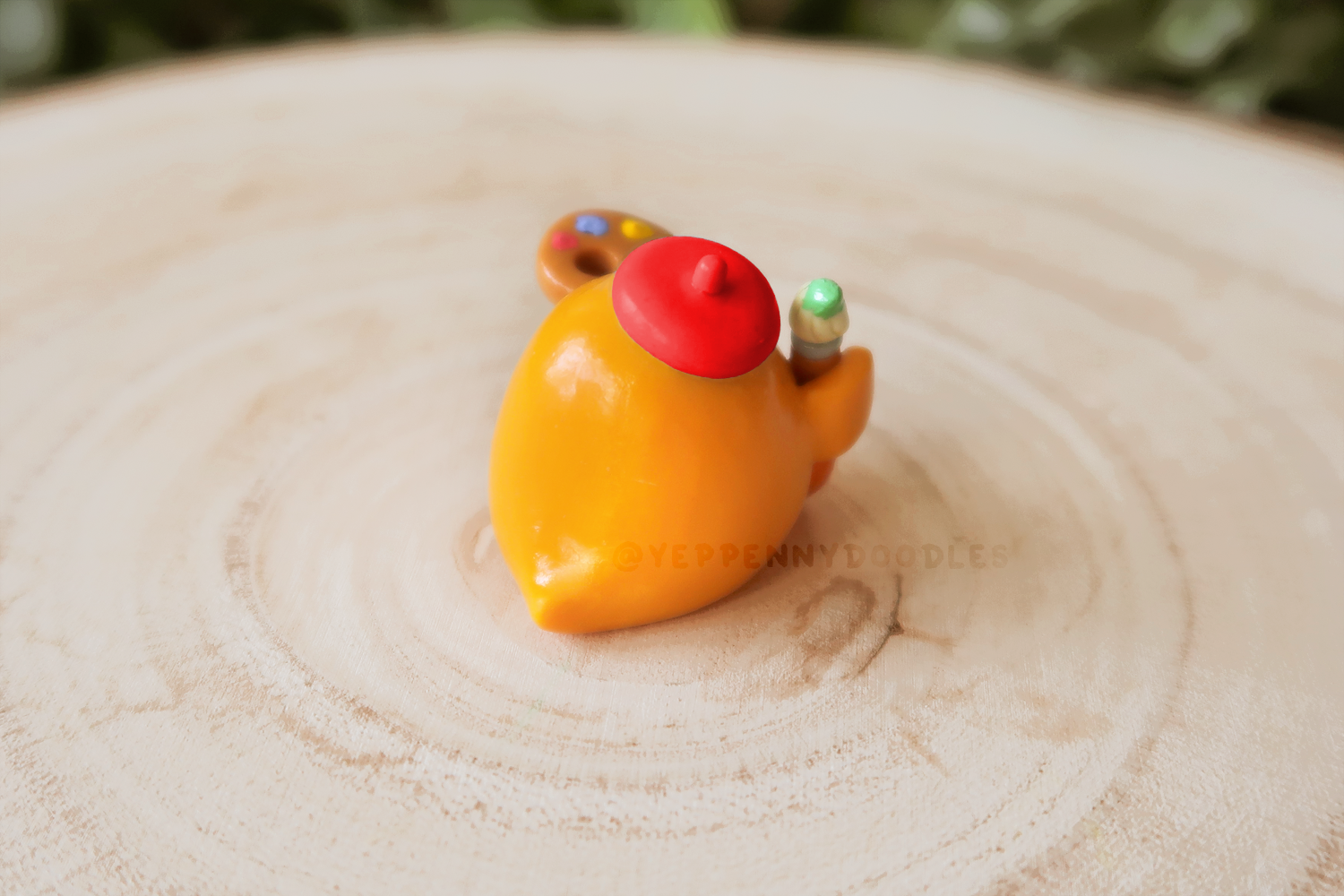 Artist Duckie - Miniature Clay Desk Buddy