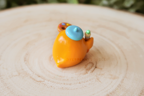 Artist Duckie - Miniature Clay Desk Buddy
