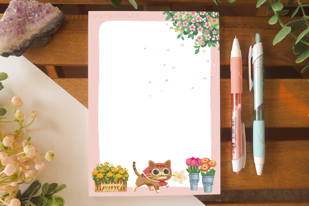 Cat Flowershop - Notepad