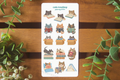 Cats Reading - Sticker Sheet