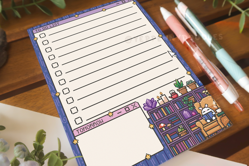 Pixel Library To-Do - Notepad