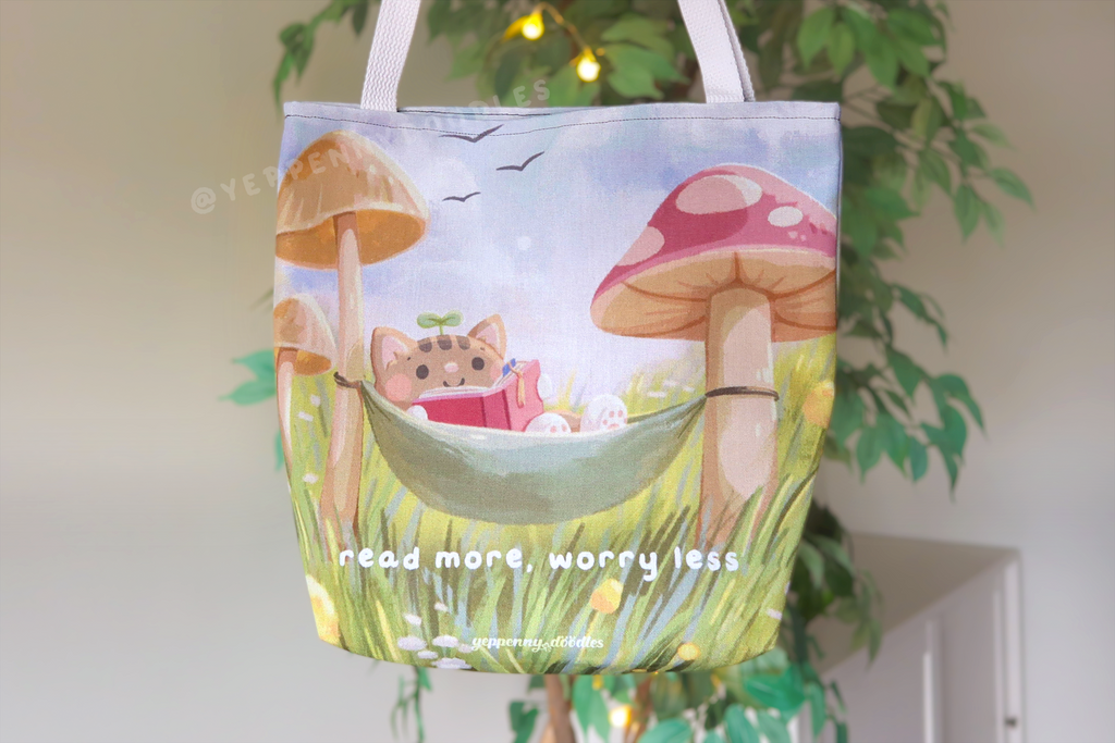 Read More, Worry Less - Tote Bag