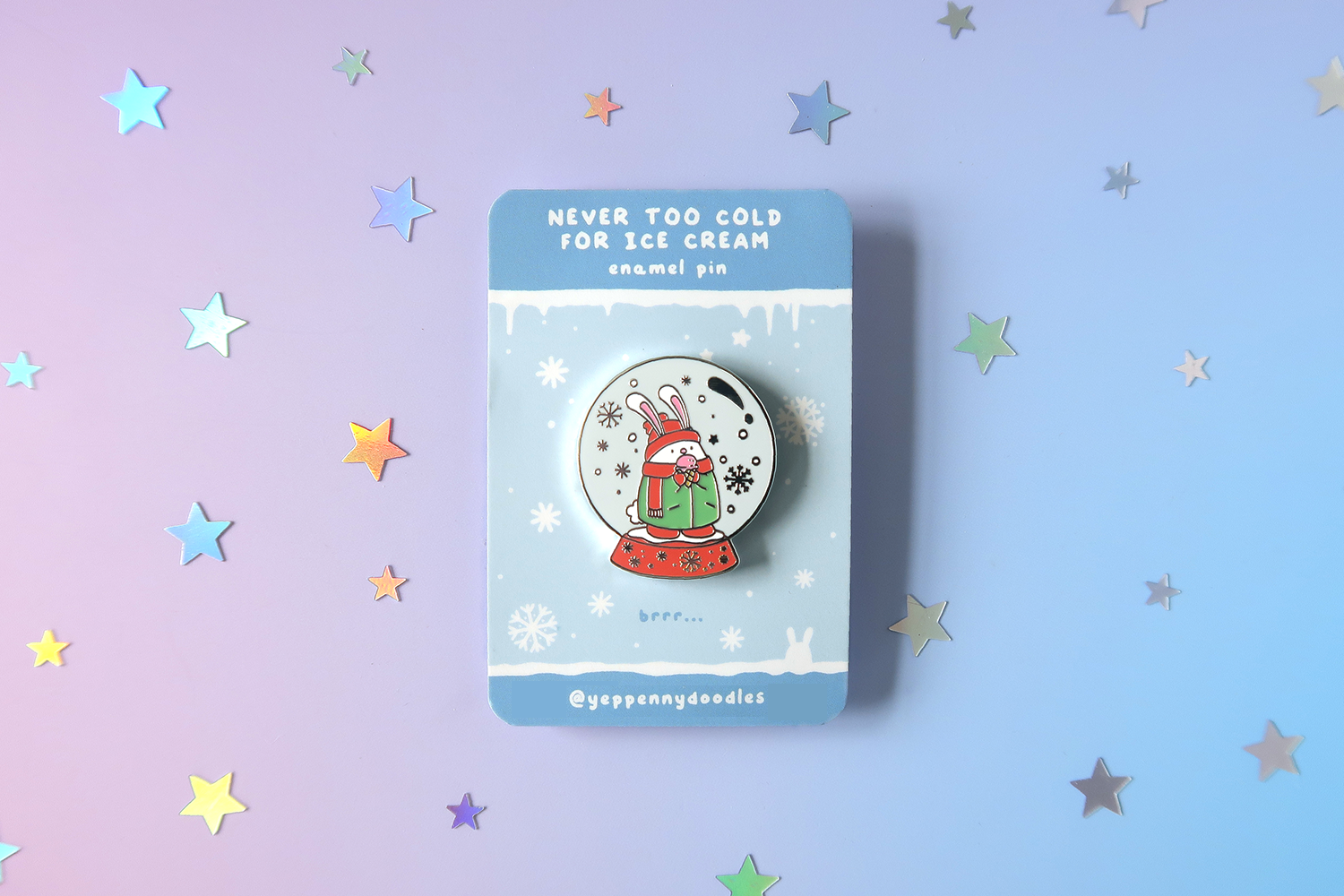 Never Too Cold for Ice Cream - Enamel Pin