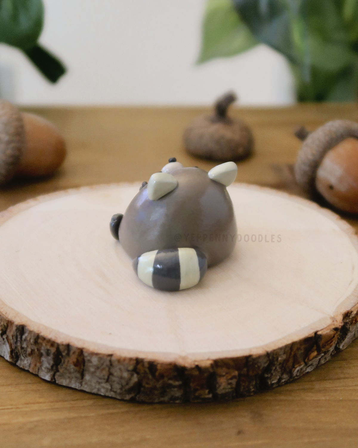 Cookie Raccoon - Miniature Clay Desk Buddy
