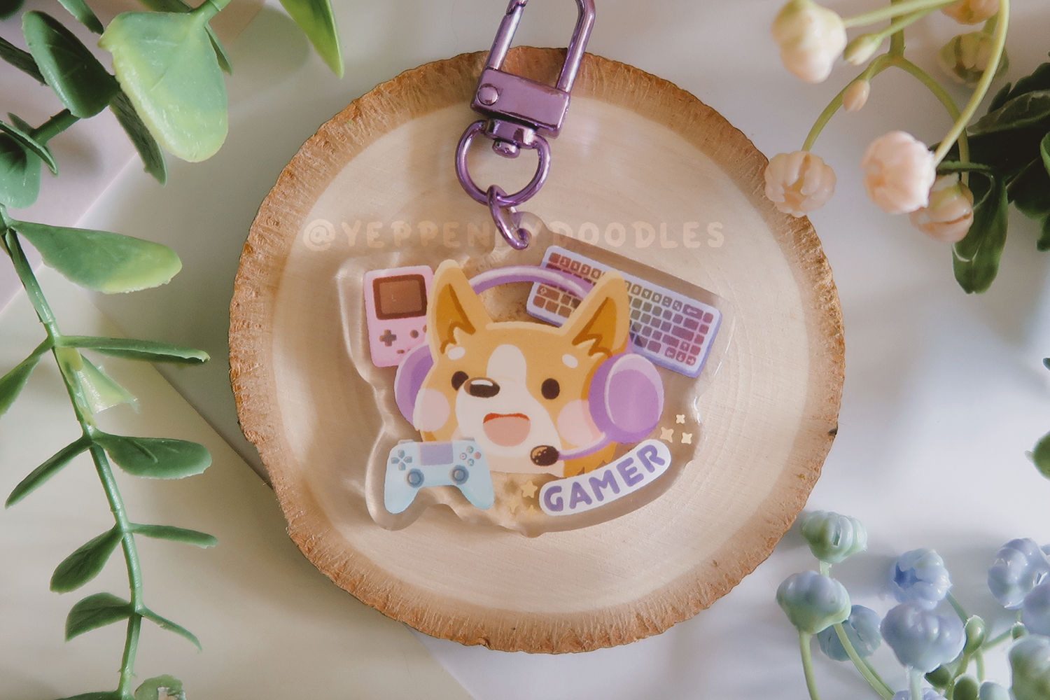 Gamer Pup or Gamer Cat - Keychain