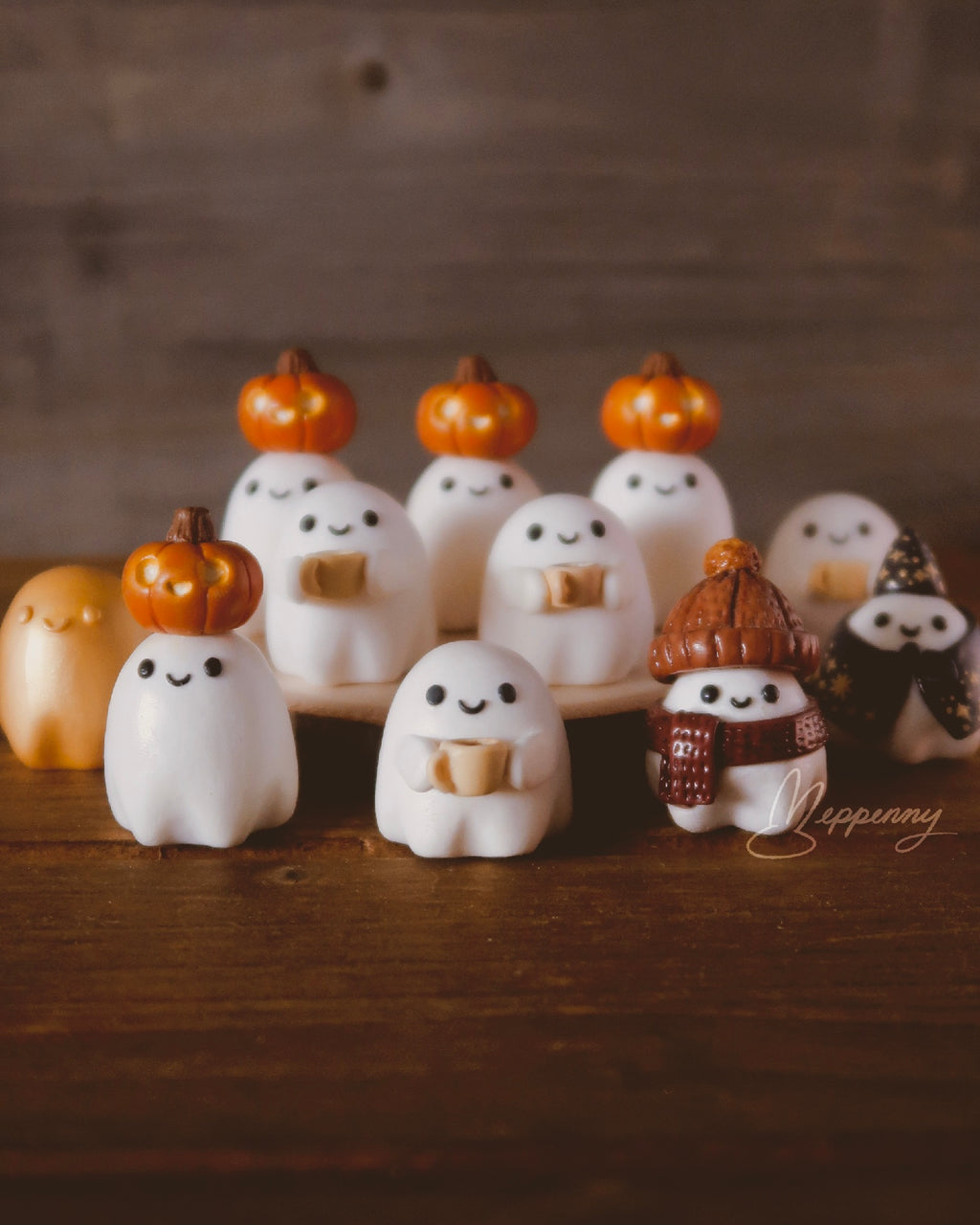 Coffee Ghost - Miniature Clay Desk Buddy