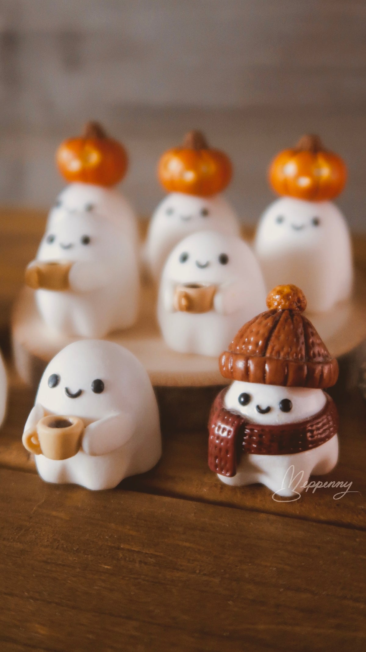 Coffee Ghost - Miniature Clay Desk Buddy