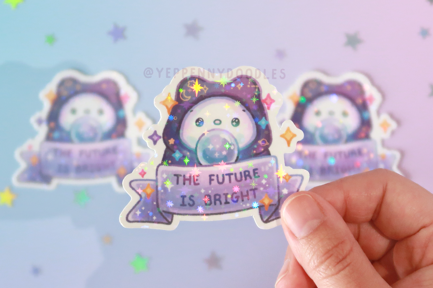 The Future is Bright - Sticker (Holographic Sparkle)