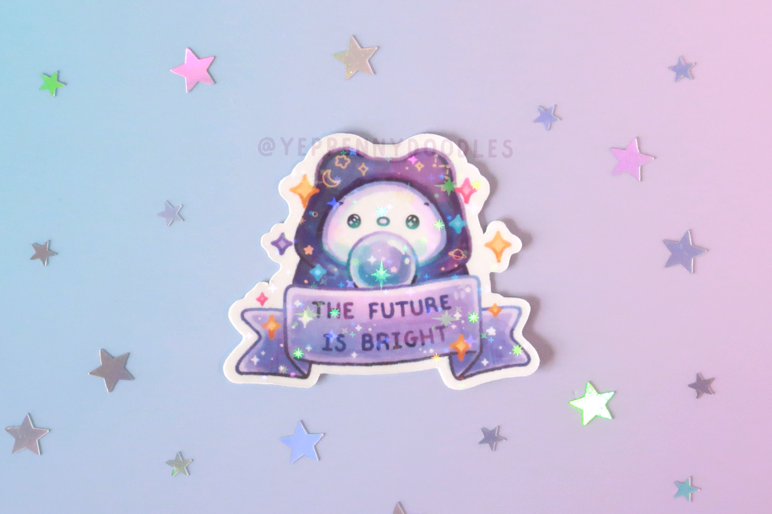 The Future is Bright - Sticker (Holographic Sparkle)