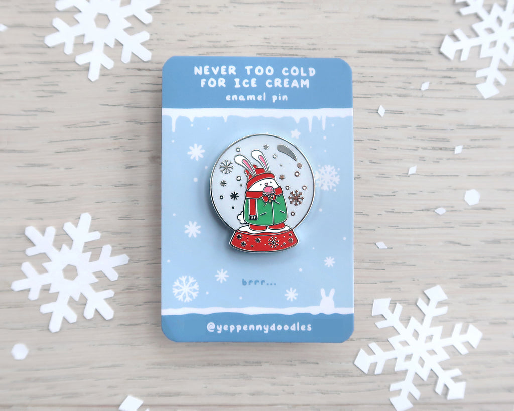 Never Too Cold for Ice Cream - Enamel Pin