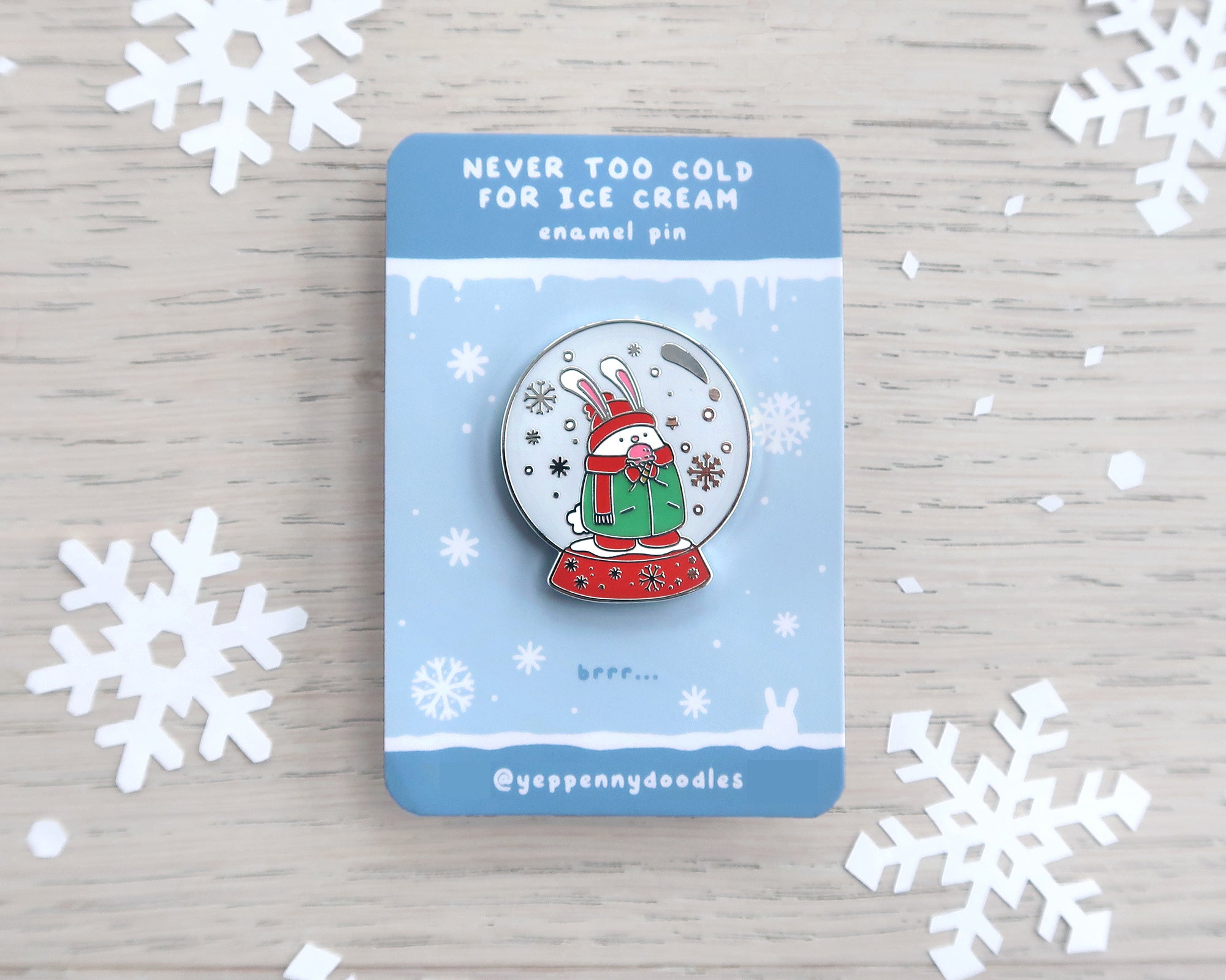 Never Too Cold for Ice Cream - Enamel Pin